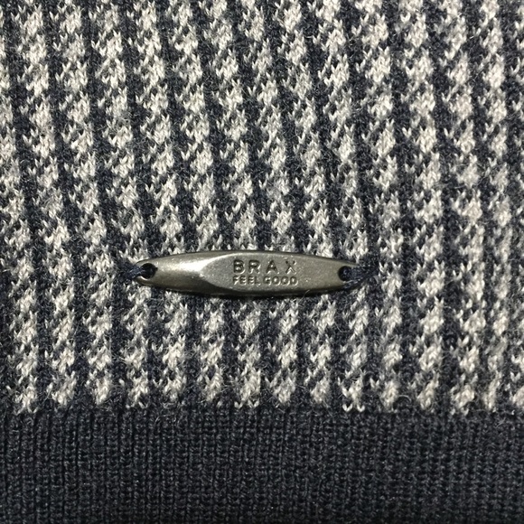 Brax feel good 100% merino wool sweater men’s size XL gray mock neck 1/4 zip - Picture 12 of 12